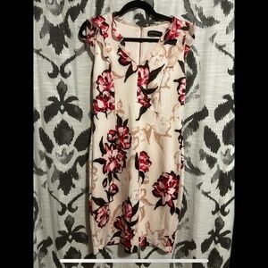 Ivanka Trump Pink Floral Sheath Dress